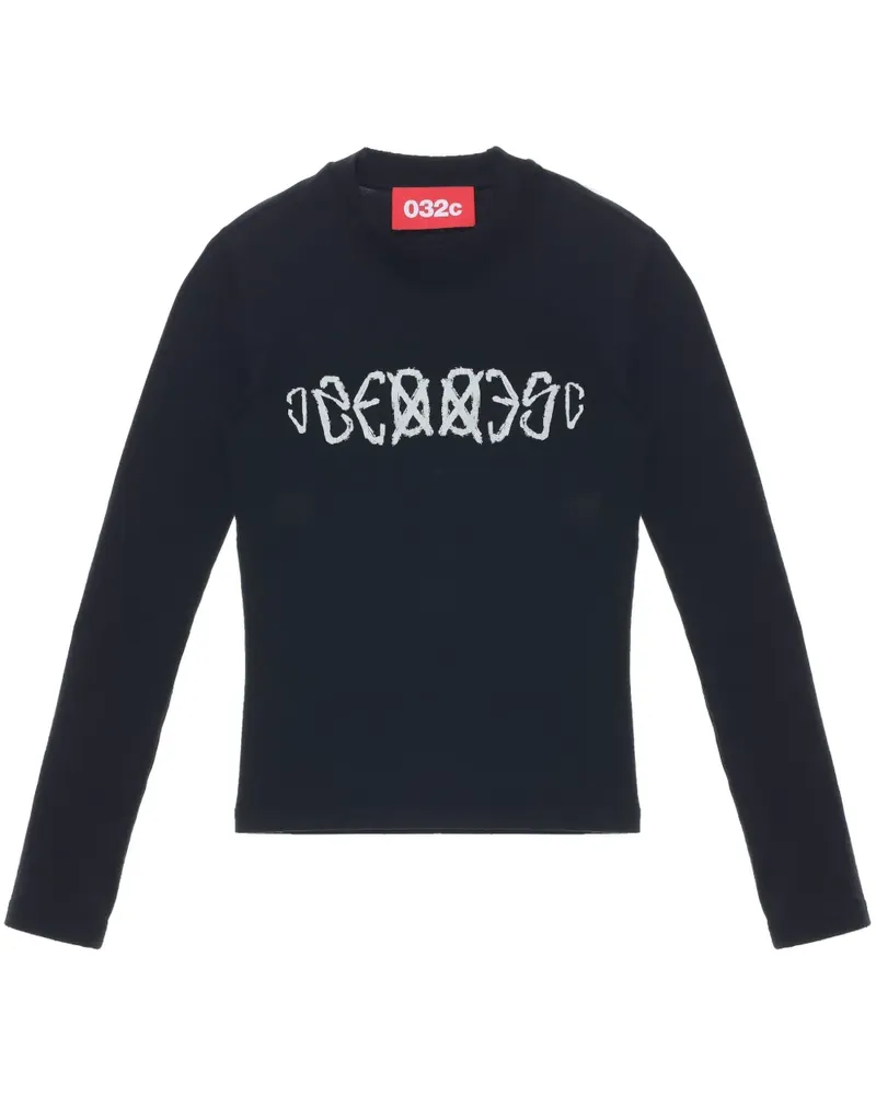 032c SOS T-Shirt - Schwarz Schwarz