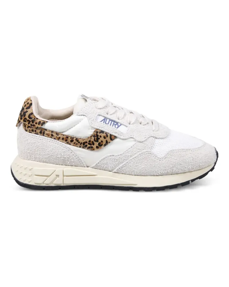 AUTRY Reelwind leopard-print panelled sneakers - Nude Nude