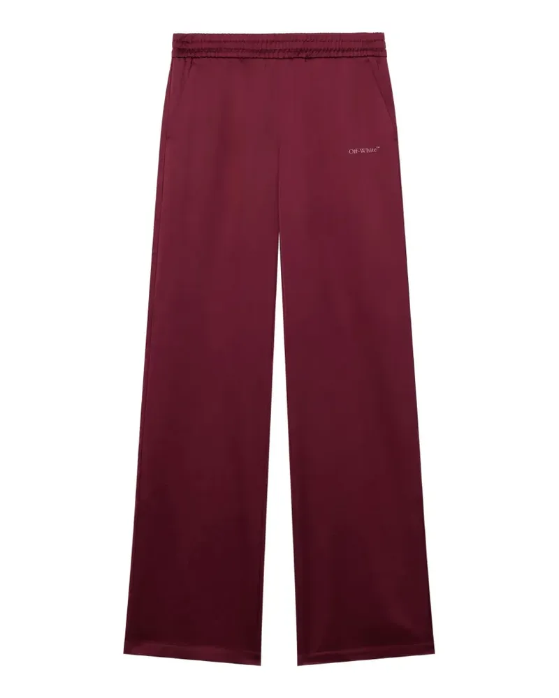 OFF-WHITE Diagonals Jogginghose aus Satin - Rot Rot