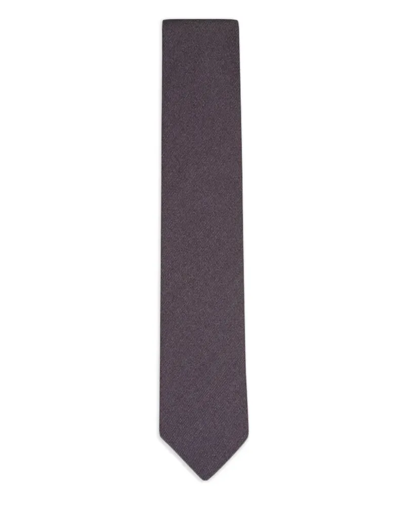 Canali textured tie - Blau Blau