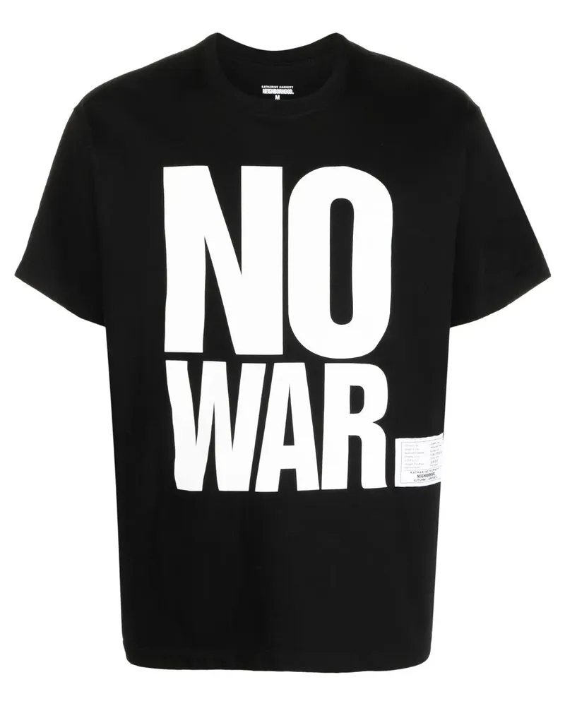Neighborhood x Katharine Hamnett T-Shirt mit Slogan - Schwarz Schwarz