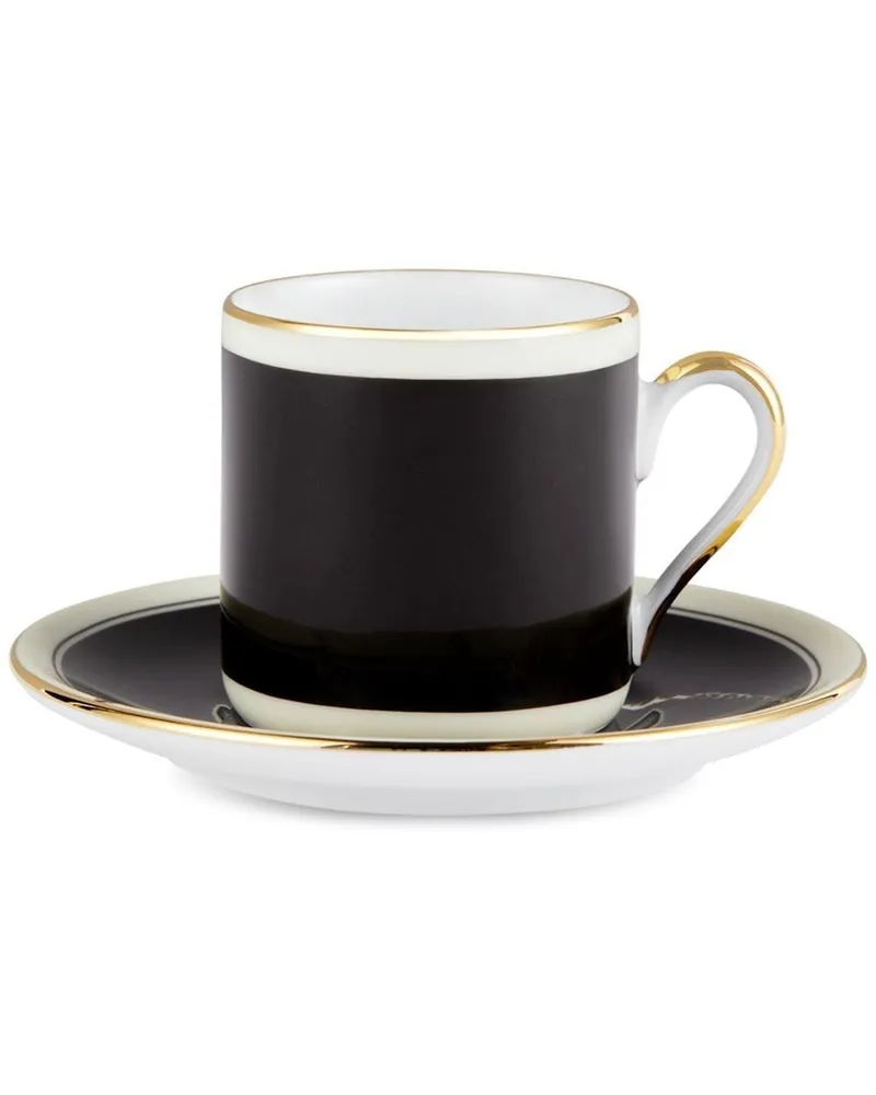 Dolce & Gabbana Espresso-Service mit Tiger-Print - Schwarz Schwarz