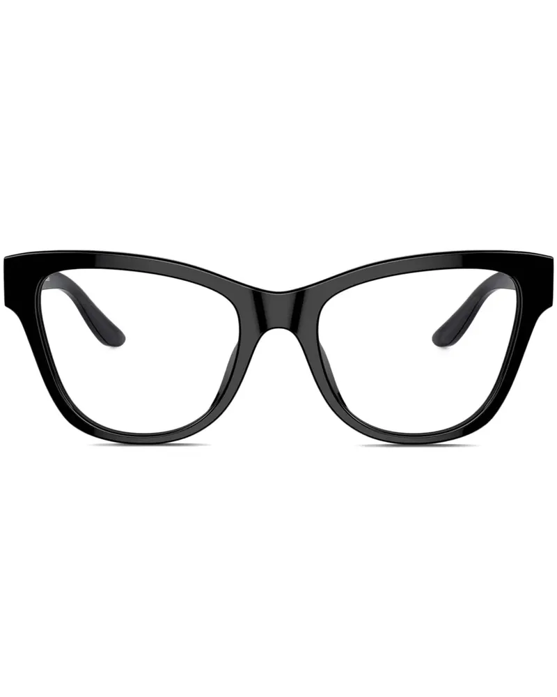 Giorgio Armani Cat-Eye-Brille mit Kristallen - Schwarz Schwarz