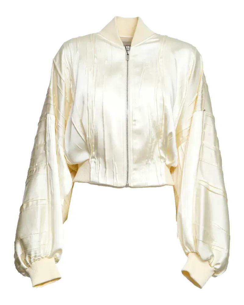 SPORTMAX pleated bomber jacket - Nude Nude