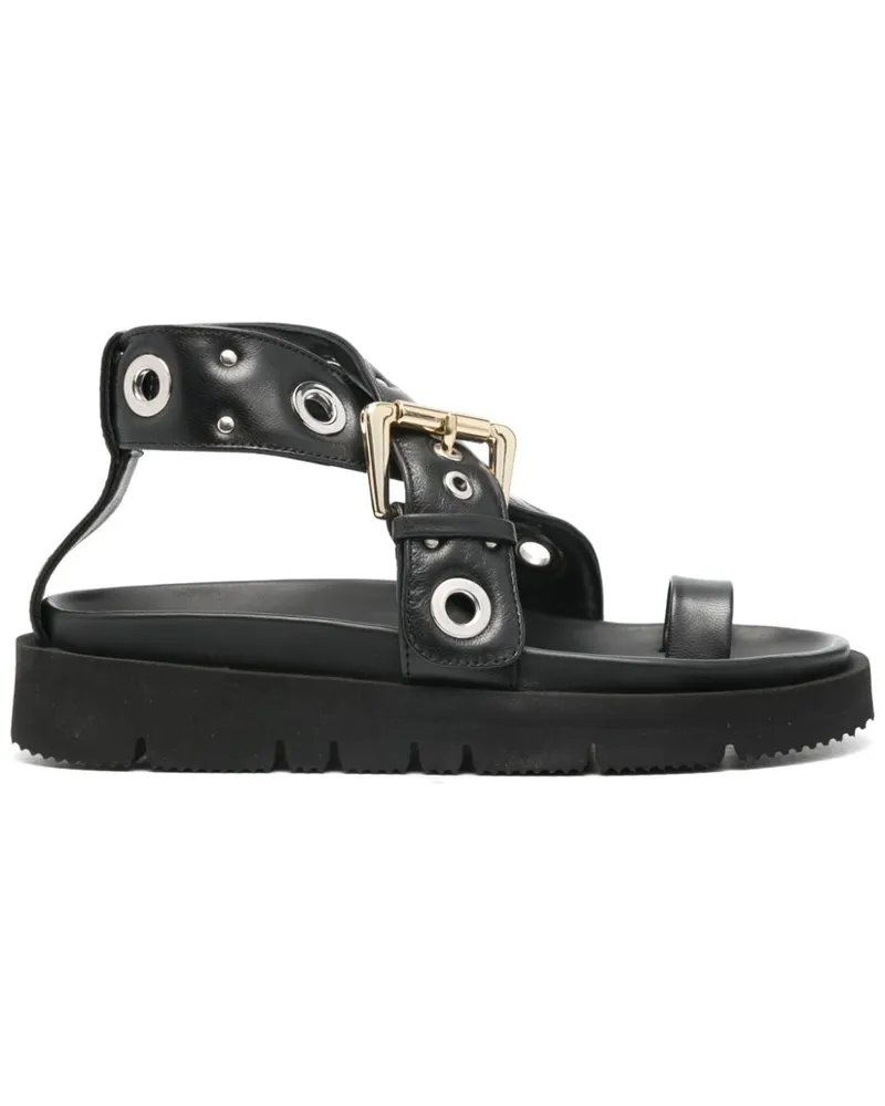 A.P.C. Sandalen mit Nieten Schwarz