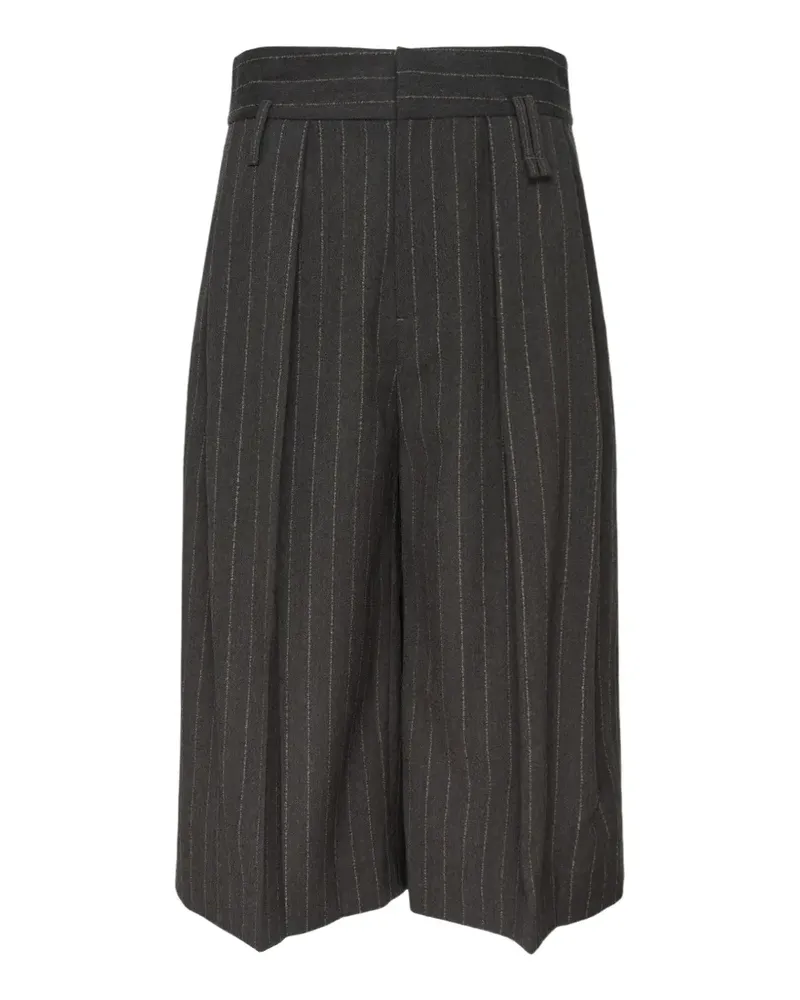 Simone Rocha pinstripe pleated shorts - Braun Braun
