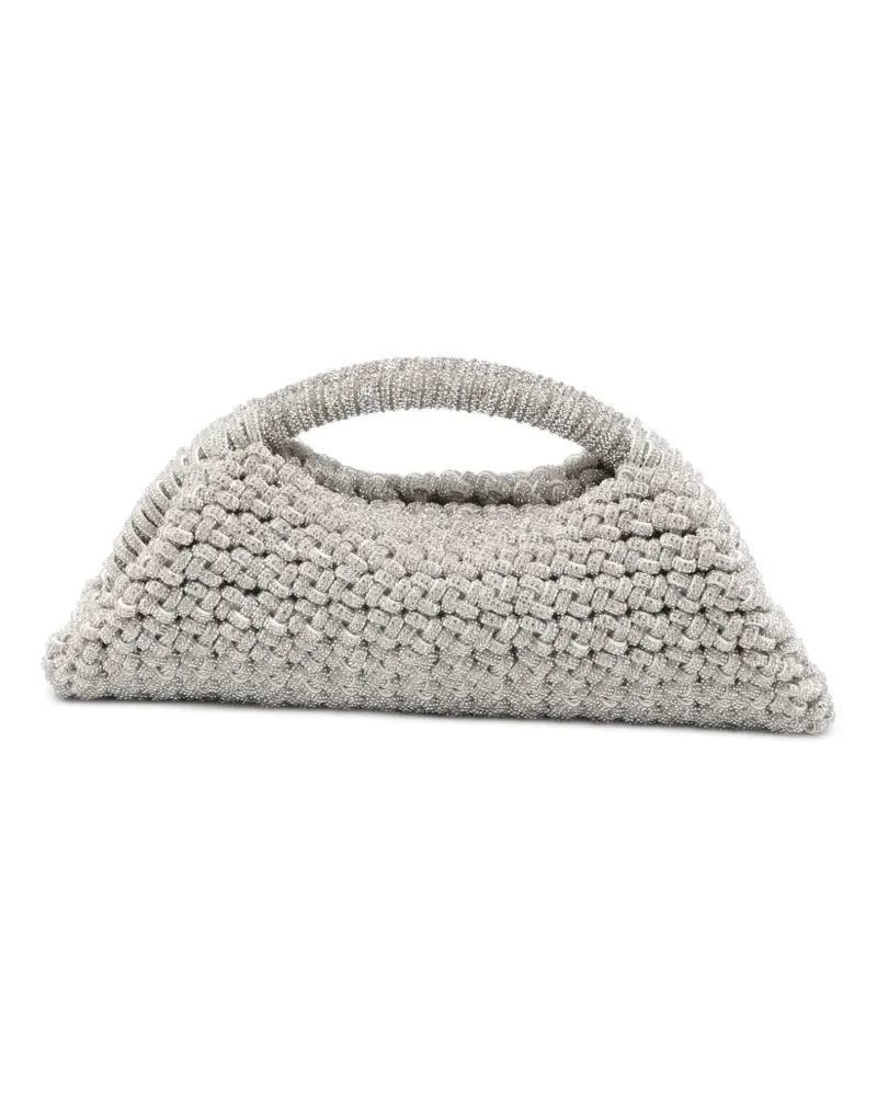 HIBOURAMA Clutch mit Kristallen - Silber Silber