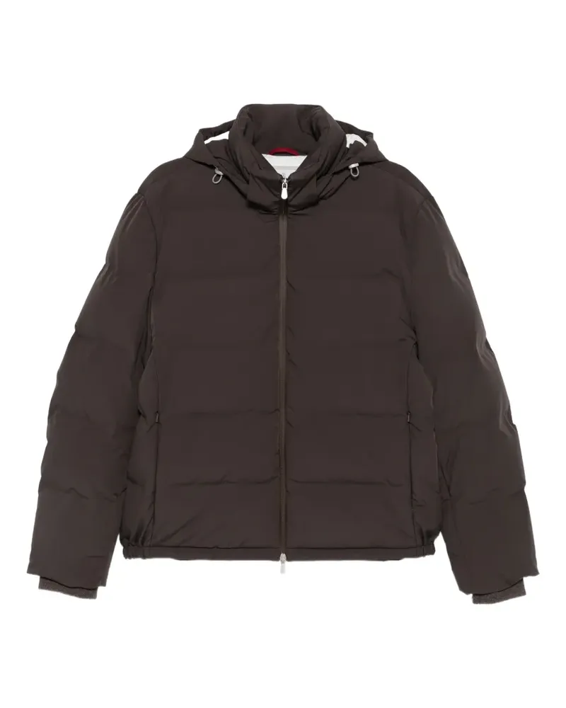 Brunello Cucinelli hooded puffer jacket - Braun Braun