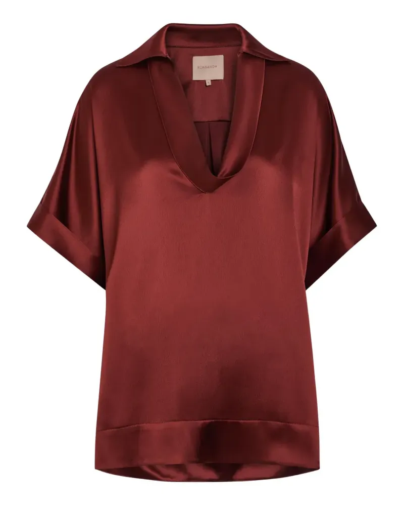 Roksanda Ilincic Enira satin-finish blouse - Rot Rot