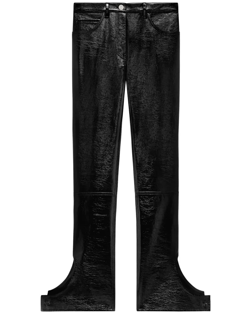 Courrèges Reversed Vinyl Hose - Schwarz Schwarz
