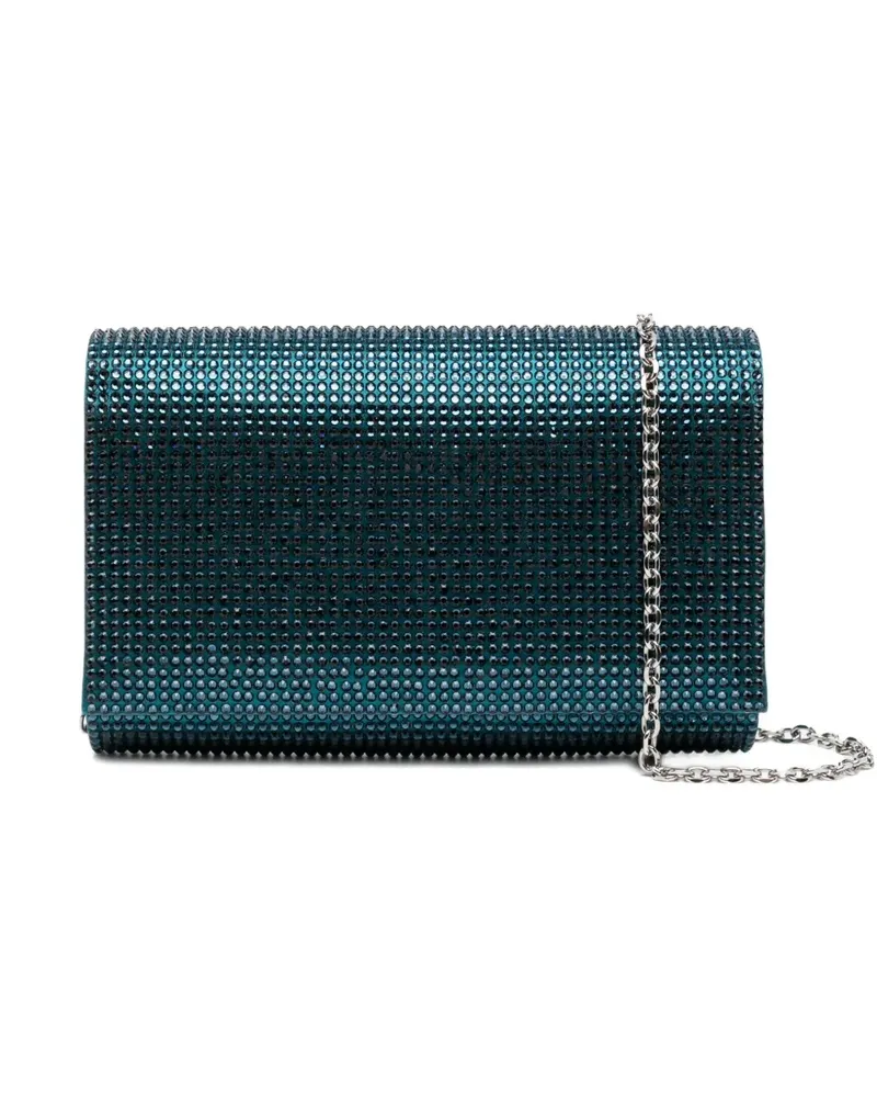 René Caovilla rhinestone-embellished clutch bag - Blau Blau