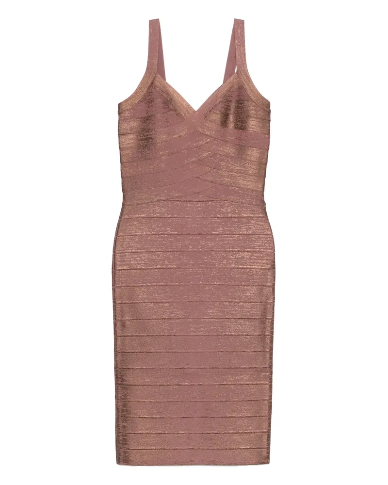 Hervé Léger V-neck bandage dress - Rosa Rosa