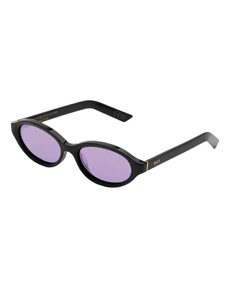 RETROSUPERFUTURE Parola Sonnenbrille mit ovalem Gestell - Schwarz Schwarz