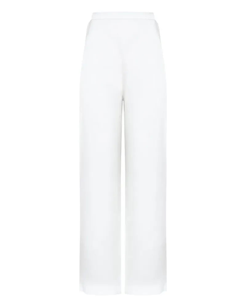 Gloria Coelho Wide-Leg-Hose mit Bundfalten - Weiß Weiß
