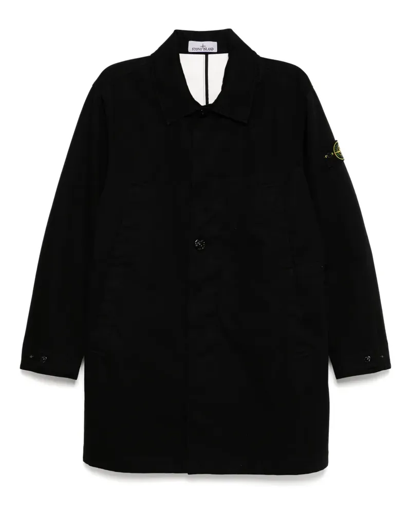 Stone Island Capospalla Lungo Mantel - Schwarz Schwarz