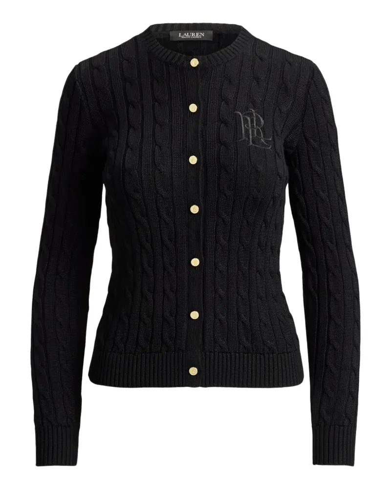 Ralph Lauren Cardigan mit Zopfmuster - Schwarz Schwarz