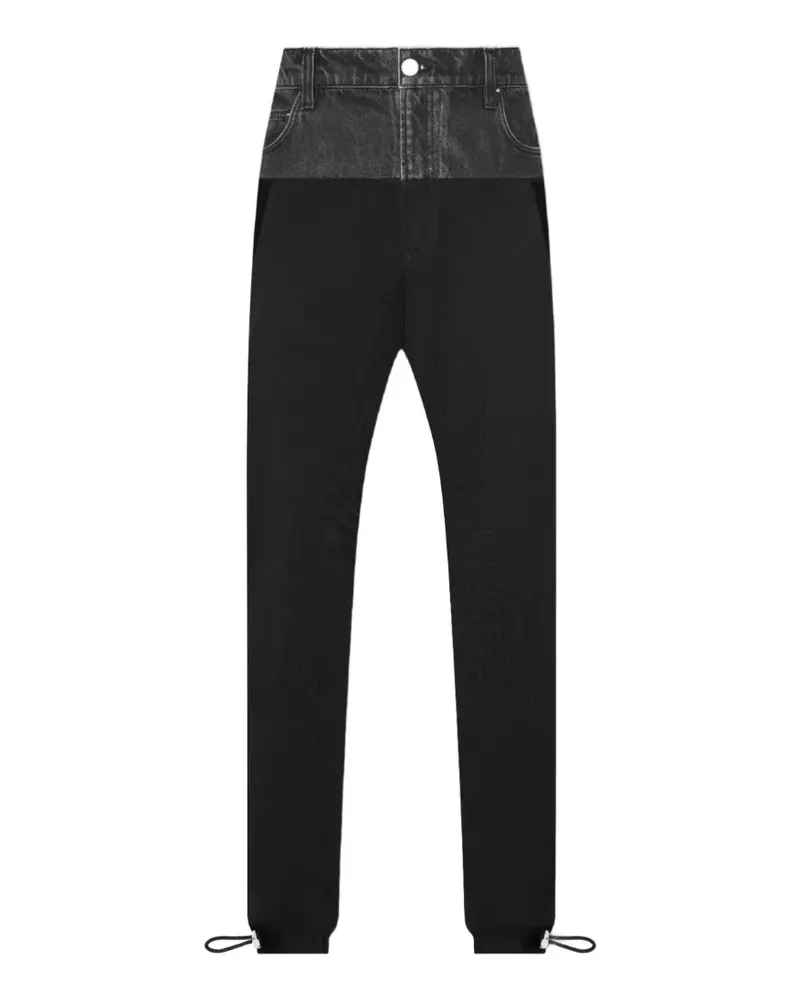 Amiri hybrid drawstring-cuff track pants - Schwarz Schwarz