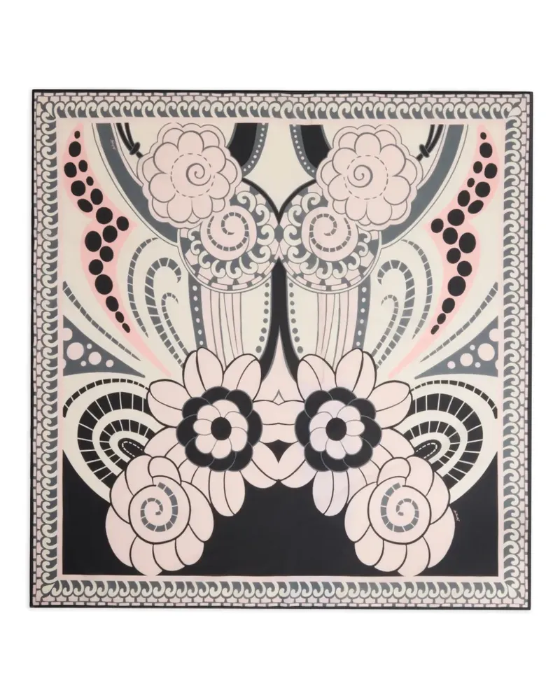La DoubleJ Schal mit Blumenprint - Rosa Rosa