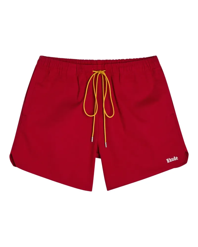 RHUDE Shorts mit Logo-Print - Rot Rot