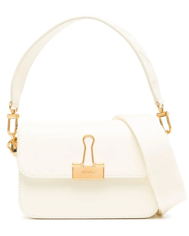 OFF-WHITE Schultertasche mit Logo-Schild - Nude Nude