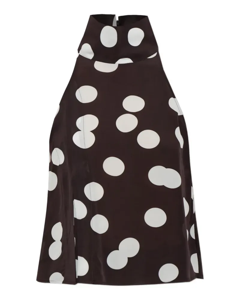 IRO Dreah Oberteil mit Polka Dots - Braun Braun