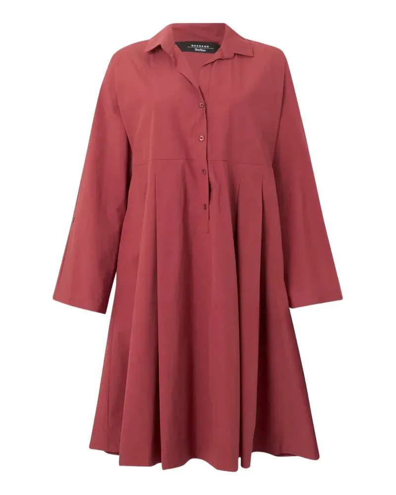 Max Mara pleated long-sleeve dress - Rot Rot