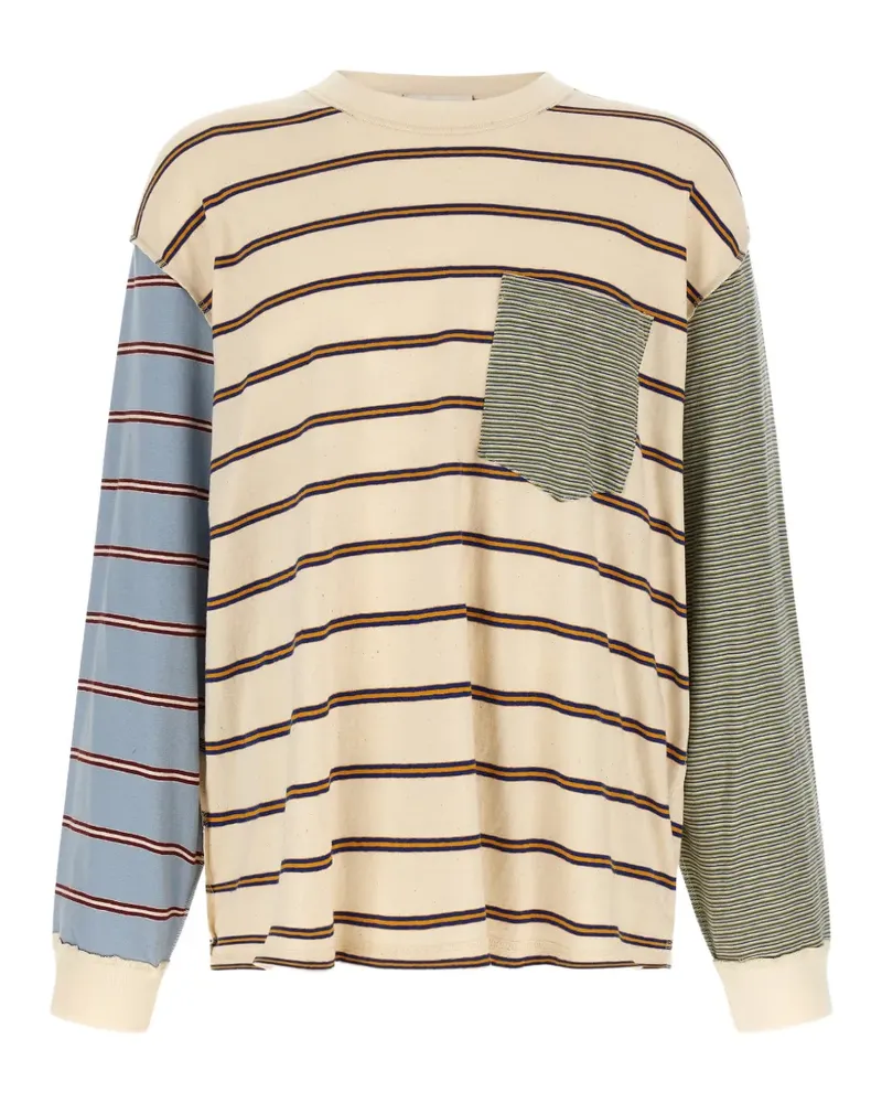 Song For The Mute Gestreifter Pullover - Nude Nude