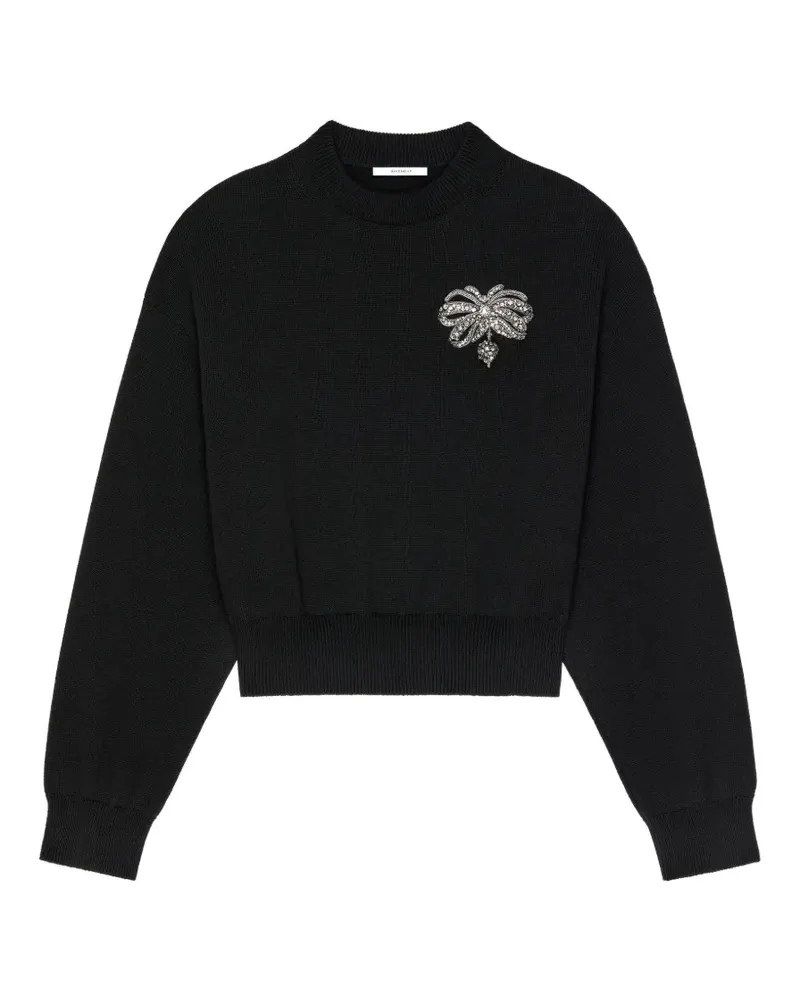 Givenchy crystal-embellished bow-detail sweatshirt - Schwarz Schwarz
