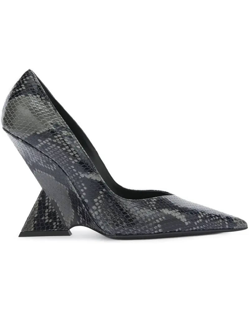 ATTICO Pumps mit Schlangenleder-Optik - Schwarz Schwarz
