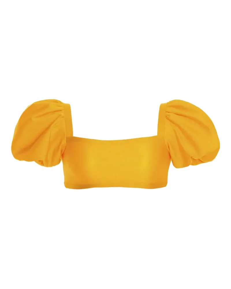 AGUA BENDITA Arabella Calista puffed-sleeves bikini top - Gelb Gelb