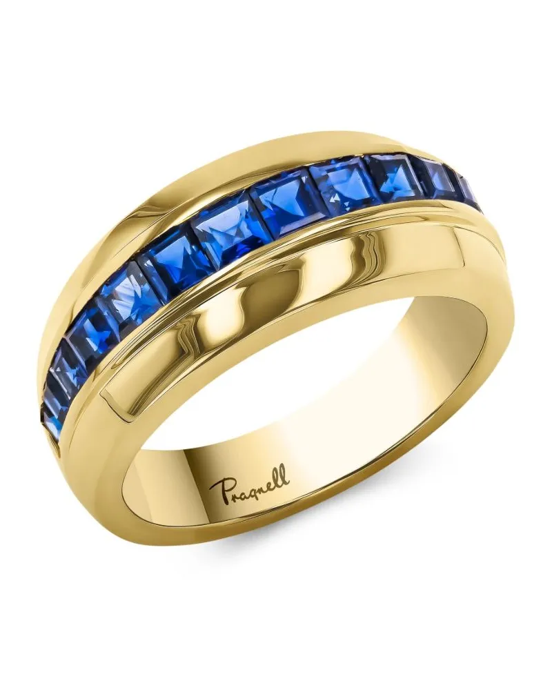 Pragnell 18kt Manhattan Gelbgoldring mit Saphir Gold