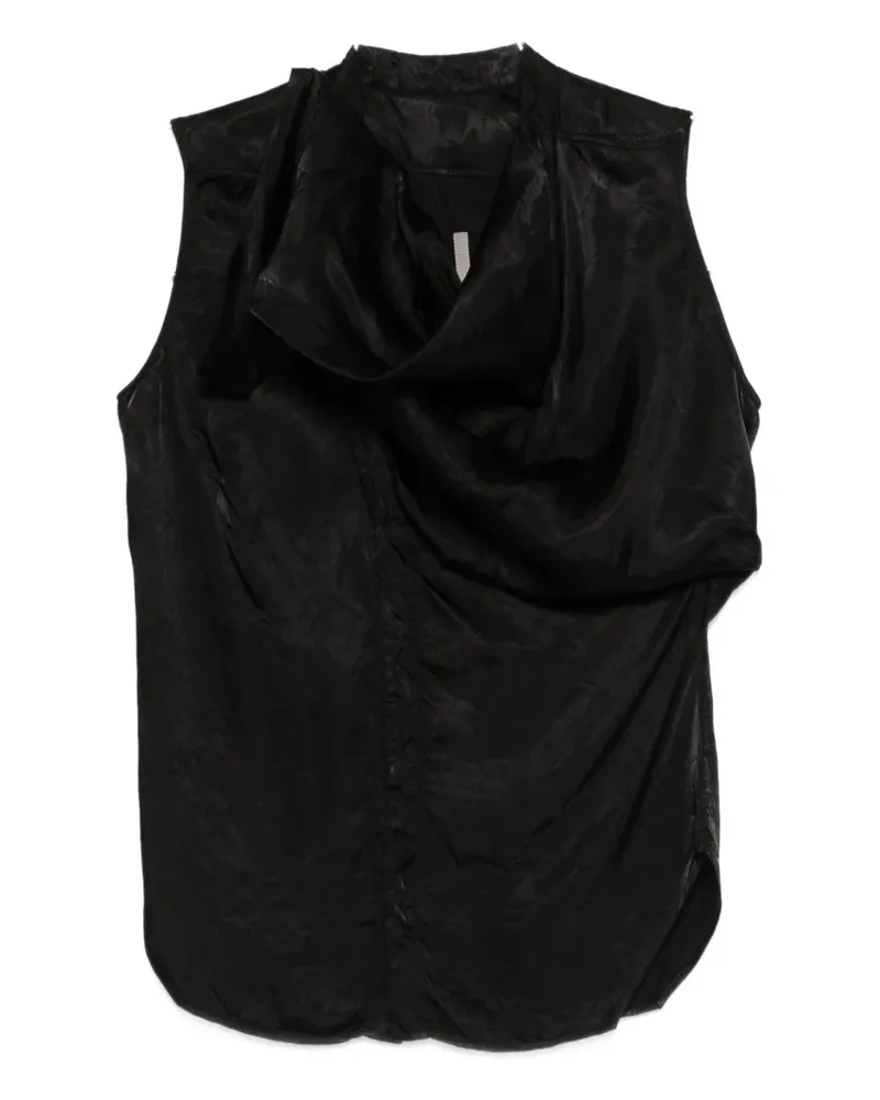 Rick Owens draped sleeveless top - Schwarz Schwarz