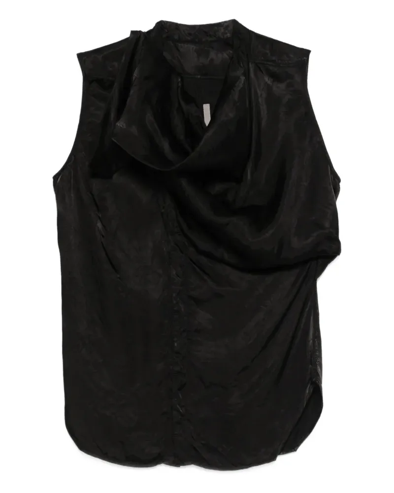 Rick Owens draped sleeveless top - Schwarz Schwarz