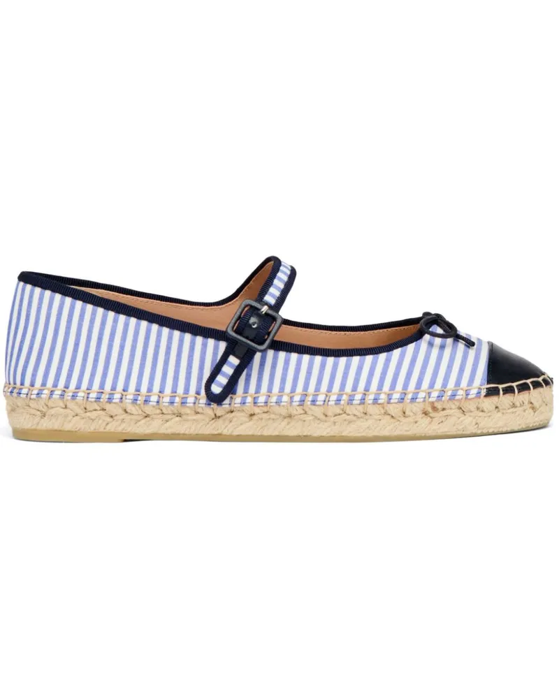 Malone Souliers Gestreifte Espadrilles - Blau Blau