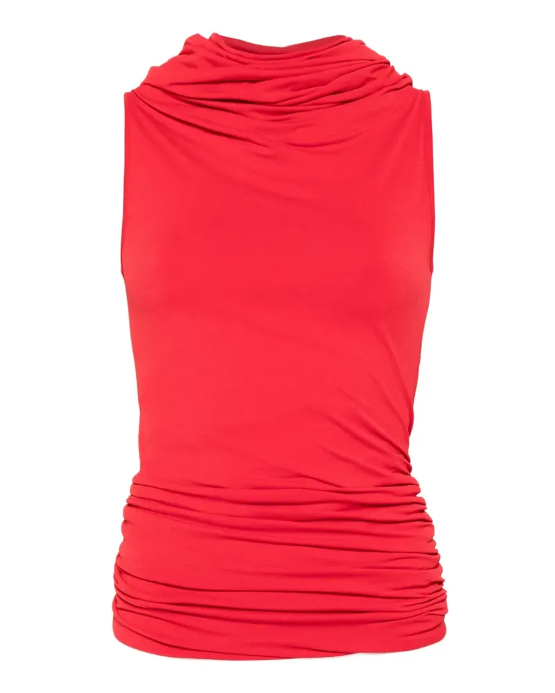 Rick Owens Lilies Lola cowl-neck top - Rot Rot