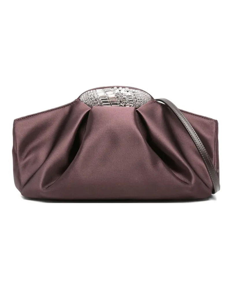 Giuseppe Zanotti Clutch mit Kristallen - Violett Violett