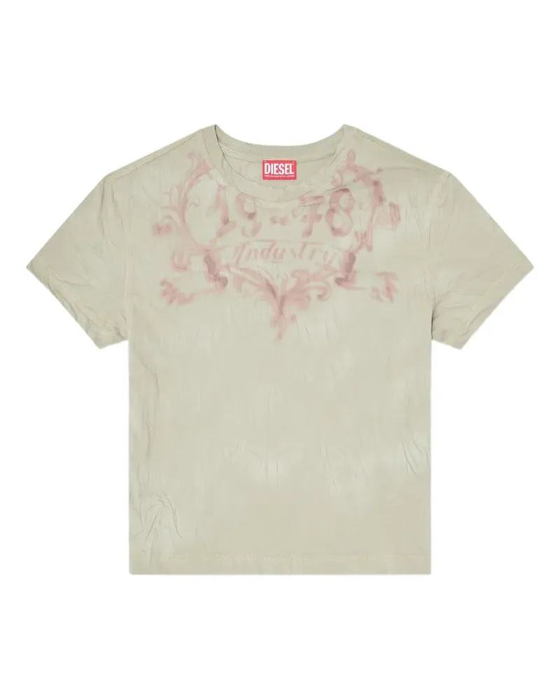 Diesel graphic-print cotton T-shirt - Nude Nude