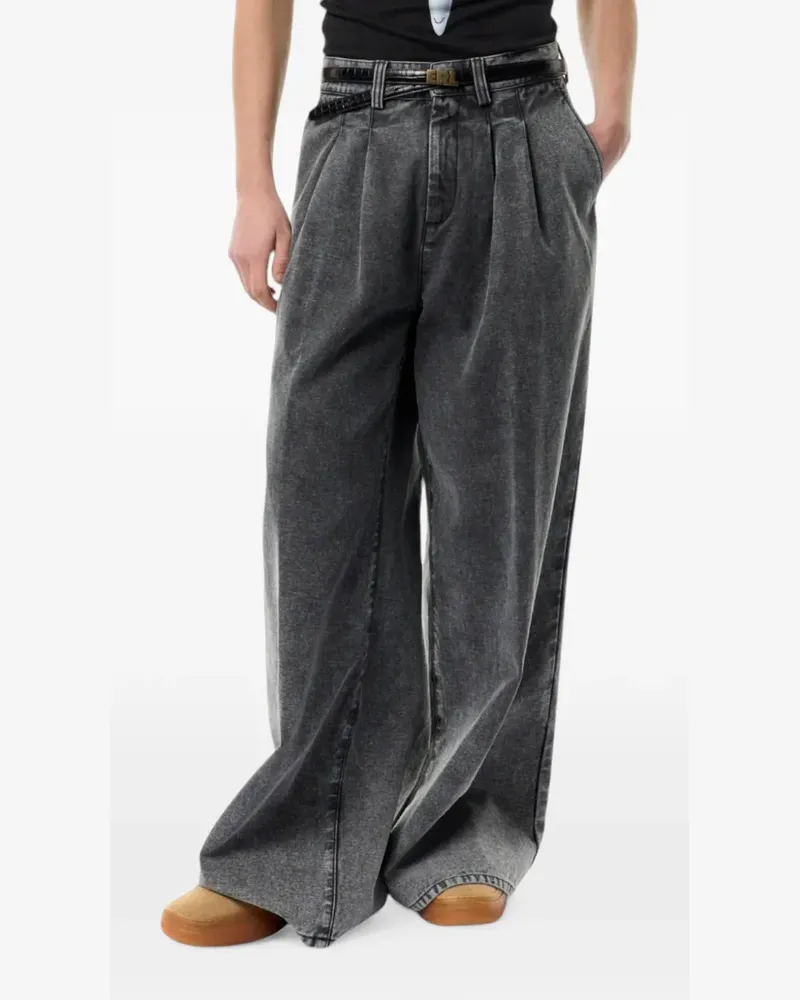 ERL Weite Jeans mit Bundfalten - Schwarz Schwarz