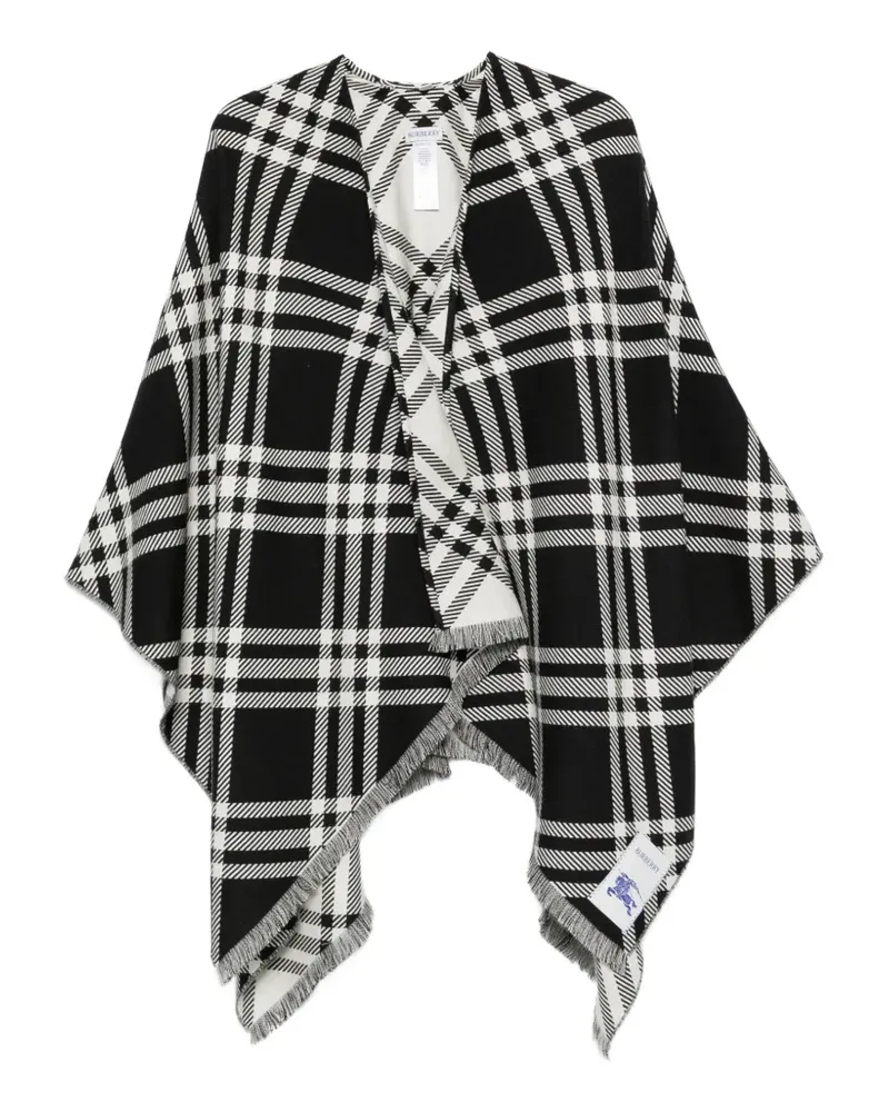 Burberry Kariertes Cape - Schwarz Schwarz