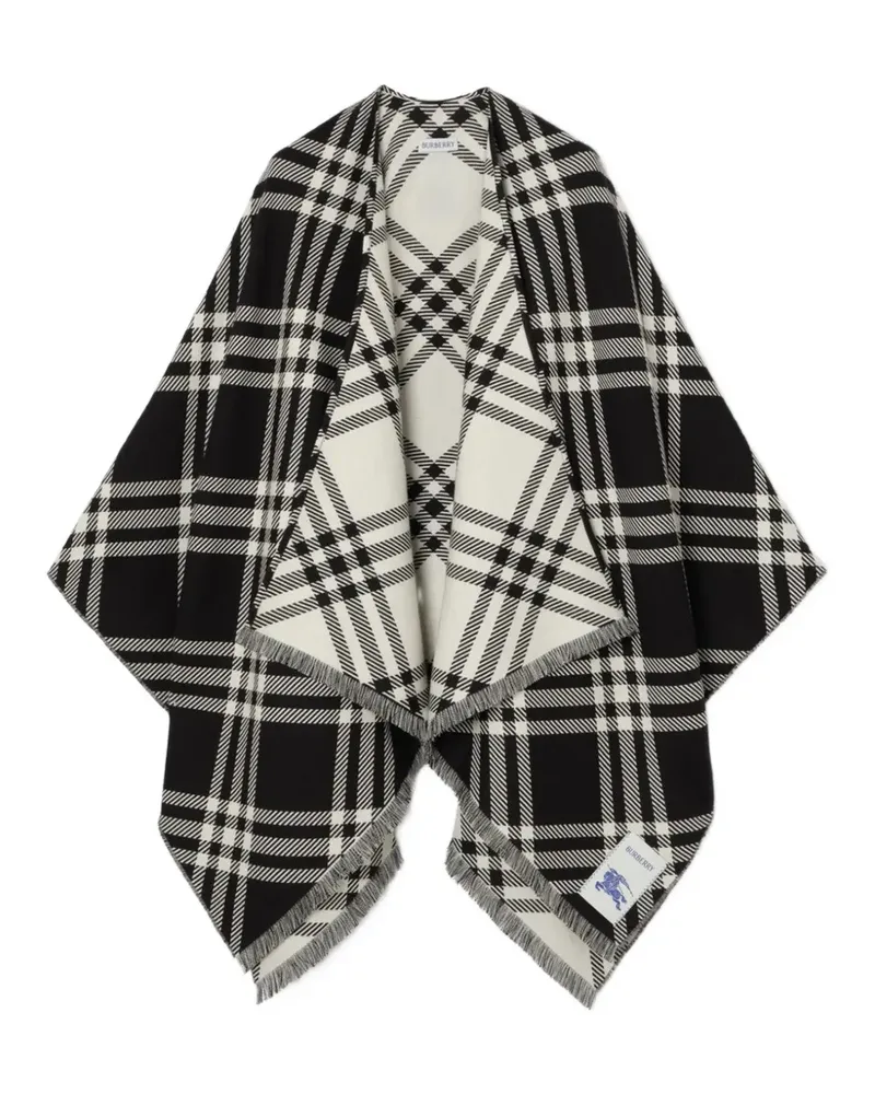 Burberry Kariertes Cape - Schwarz Schwarz