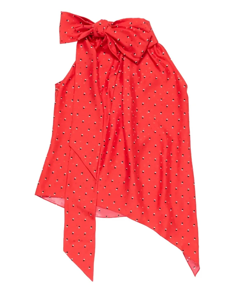 Acne Studios Asymmetrisches Tanktop mit Schleifendetail - Rot Rot