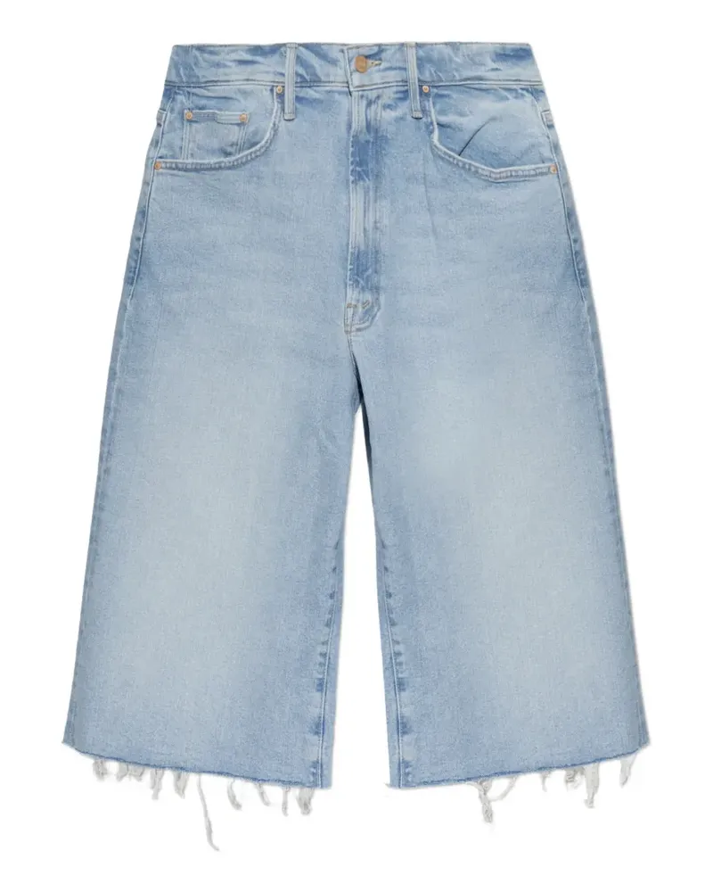 Mother Ausgefranste The Whole Lot Jeans-Shorts - Blau Blau