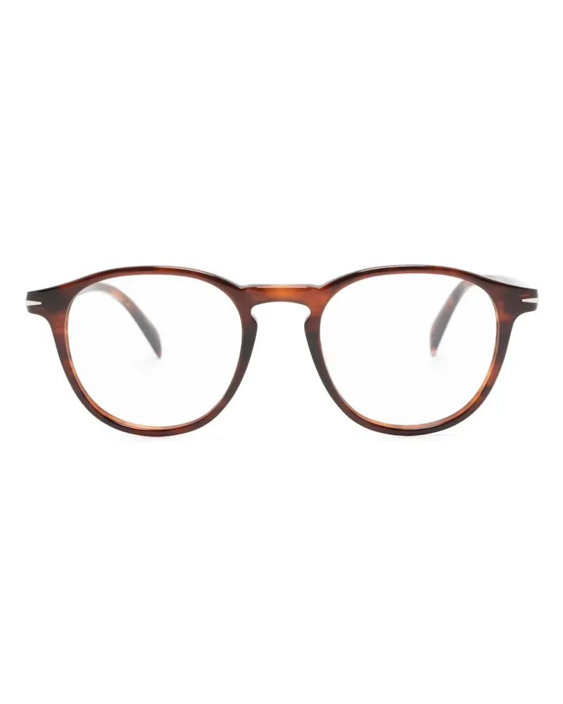 EYEWEAR by DAVID BECKHAM Runde Brille in Schildpattoptik - Braun Braun