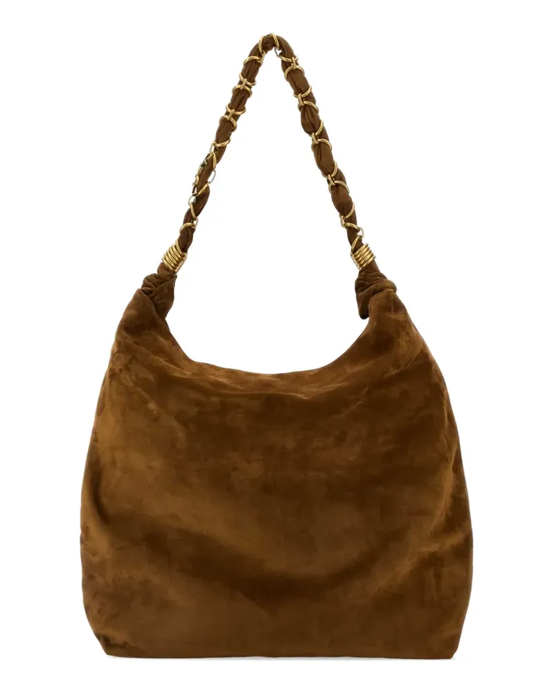 Saint Laurent Amalia Schultertasche mit Flechtriemen - Braun Braun