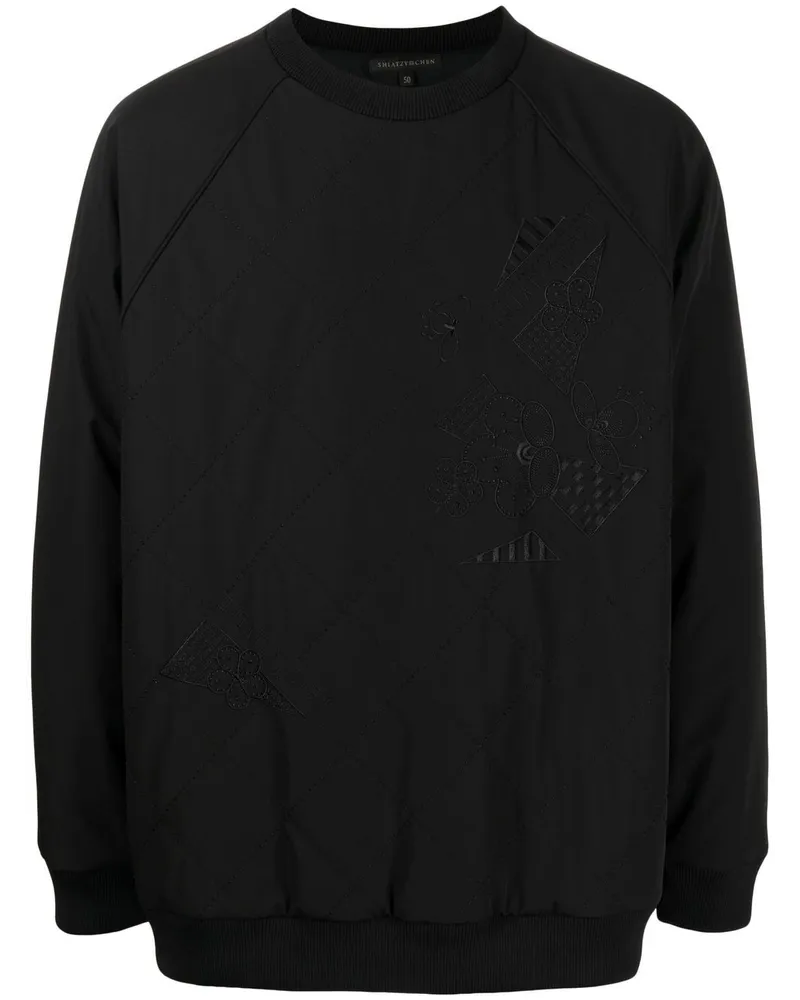SHIATZY CHEN Gestepptes Sweatshirt mit Stickerei - Schwarz Schwarz