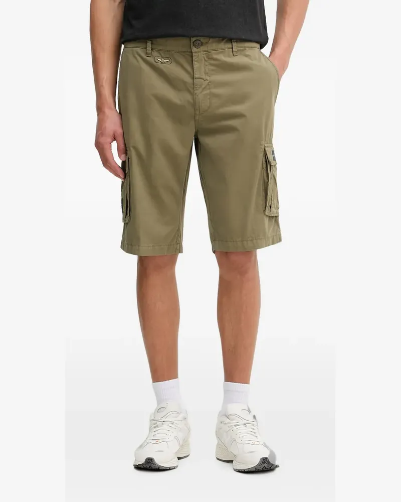 Aeronautica Militare logo-plaque cargo shorts - Grün Grün