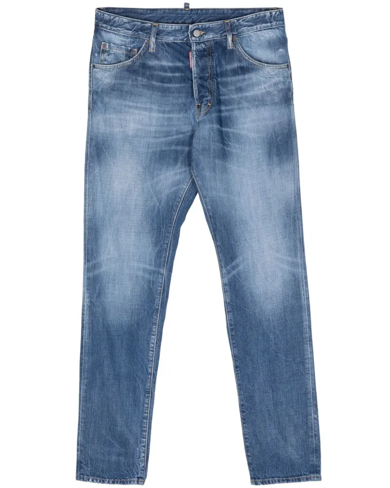 Dsquared2 Halbhohe Cool Guy Slim-Fit-Jeans - Blau Blau