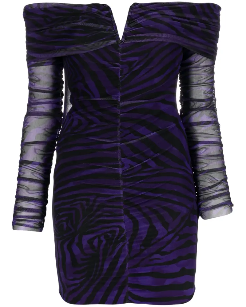 NISSA Kleid mit Zebra-Print - Schwarz Schwarz