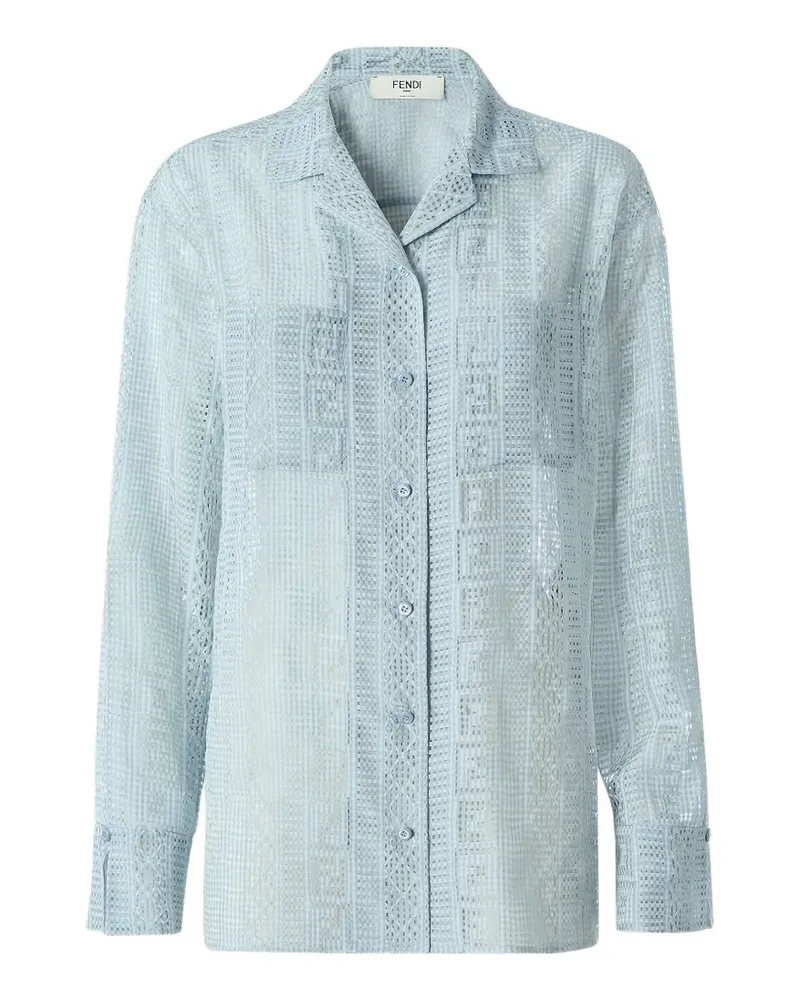 Fendi Hemd mit FF - Blau Blau
