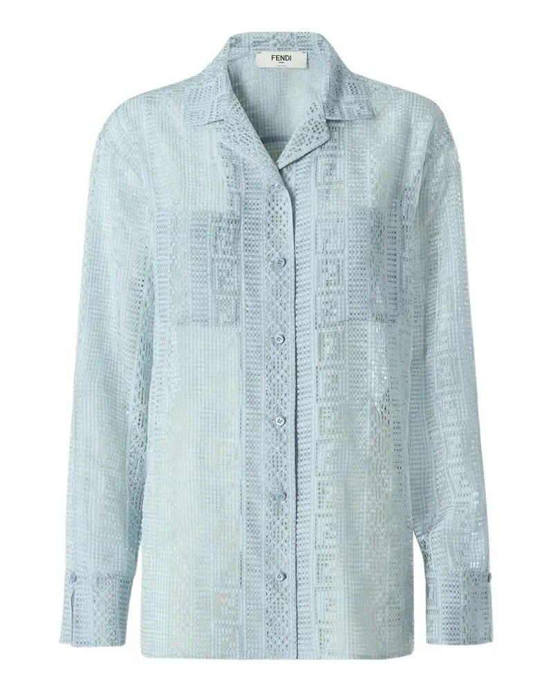 Fendi FF motif shirt - Blau Blau
